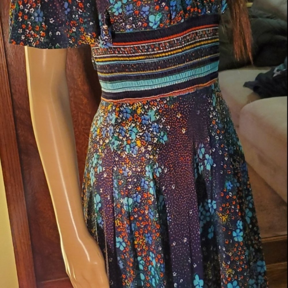 Yves Jennet Vintage 70s Hippie Boho Chic Maxi Dress - Picture 6 of 14